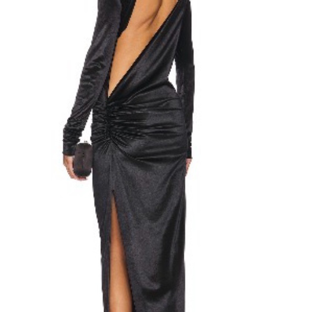 Elegant Black Backless Evening Dress